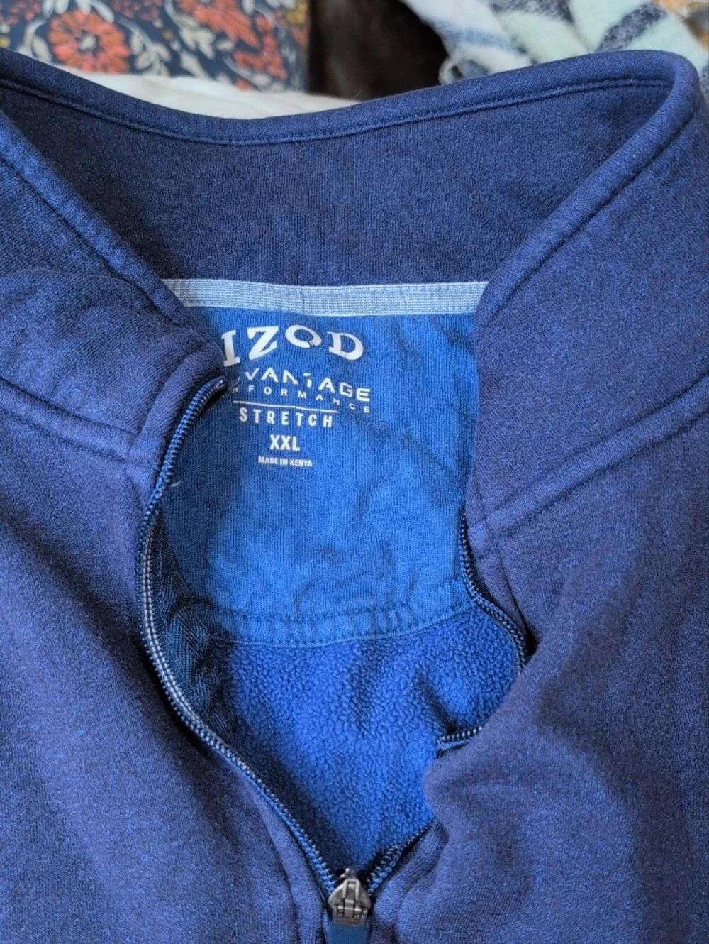 Izod Men's Royal Blue Quarter-Zip Sweater